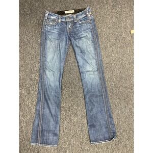 1921 Jeans Mens 28x34 Blue Fade Wash Denim Straight Leg Stretch Distressed